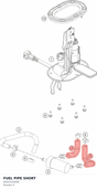 Diagram preview: FUEL PIPE SHORT (90507018000)