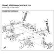 FRONT STEERING KNUCKLE, LH product image