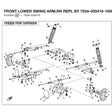 FRONT LOWER SWING ARM,RH REPL BY 703A-050410-10000 product image