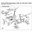 REAR UPPER SWING ARM,LH REPL BY 703A-060110-00001 product image