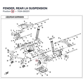 FENDER, REAR LH SUSPENSION product image