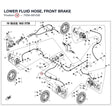 LOWER FLUID HOSE, FRONT BRAKE product image