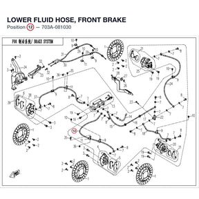 LOWER FLUID HOSE, FRONT BRAKE product image