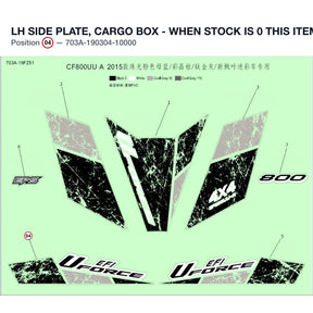 LH SIDE PLATE, CARGO BOX - WHEN STOCK IS 0 THIS ITEM IS NO LONGER AVAILABLE product image