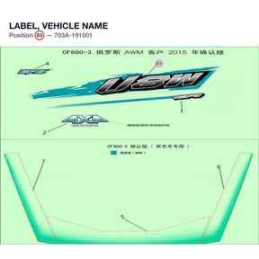 LABEL, VEHICLE NAME product image