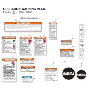 OPERATION WARNING PLATE product image