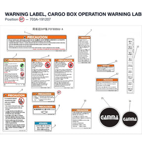 WARNING LABEL, CARGO BOX OPERATION product image