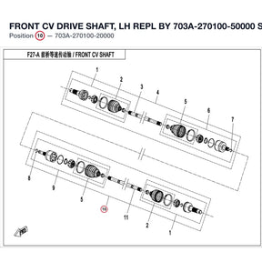 FRONT CV DRIVE SHAFT, LH REPL BY 703A-270100-50000 product image