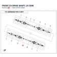 FRONT CV DRIVE SHAFT, LH product image