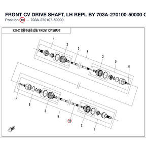 FRONT CV DRIVE SHAFT, LH REPL BY 703A-270100-50000 product image