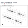 FRONT CV DRIVE SHAFT, RH product image