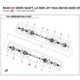 REAR CV DRIVE SHAFT, LH REPL BY 703A-280100-50000 product image