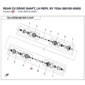 REAR CV DRIVE SHAFT, LH REPL BY 703A-280100-50000 product image