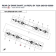 REAR CV DRIVE SHAFT, LH REPL BY 703A-280100-50000 product image