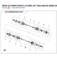 REAR CV DRIVE SHAFT, LH REPL BY 703A-280100-50000 product image