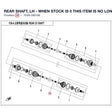 REAR SHAFT, LH - WHEN STOCK IS 0 THIS ITEM IS NO LONGER AVAILABLE product image