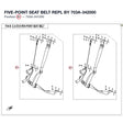 FIVE-POINT SEAT BELT REPL BY 703A-342000 product image