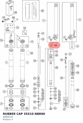 Diagram preview: RUBBER CAP 35X10 NBR80 (48600141)