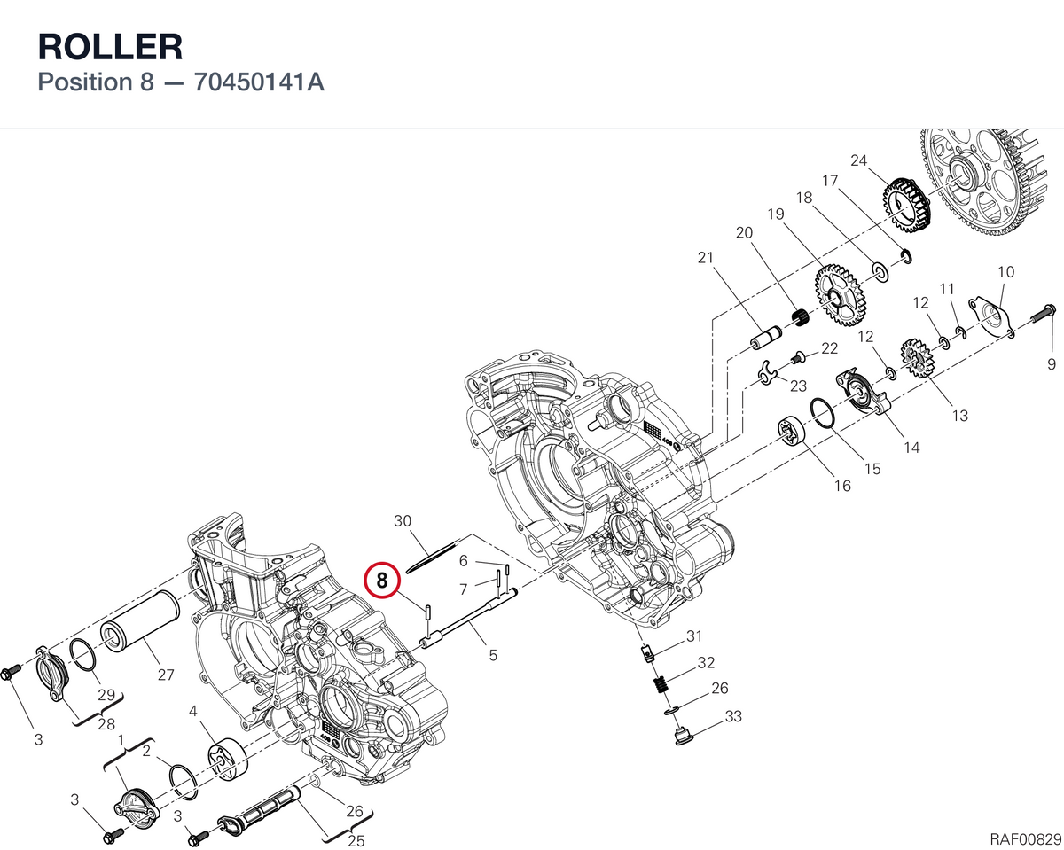ROLLER 70450141A diagram position