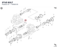 STUD BOLT 705562125 diagram position