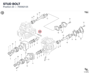 STUD BOLT 705562125 diagram position