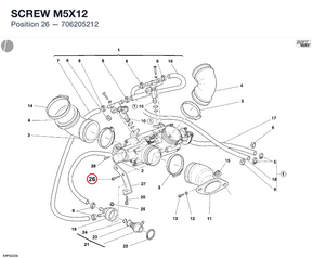 SCREW M5X12 706205212 diagram position