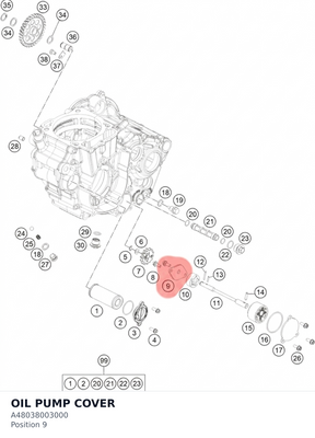 Diagram preview: OIL PUMP COVER (A48038003000)