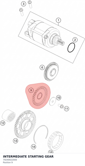 Diagram preview: INTERMEDIATE STARTING GEAR (79240022000)