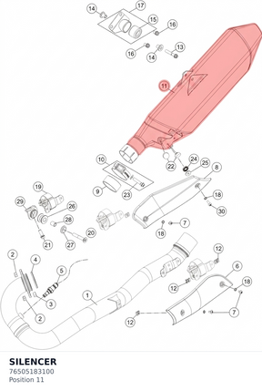 Diagram preview: SILENCER (76505183100)