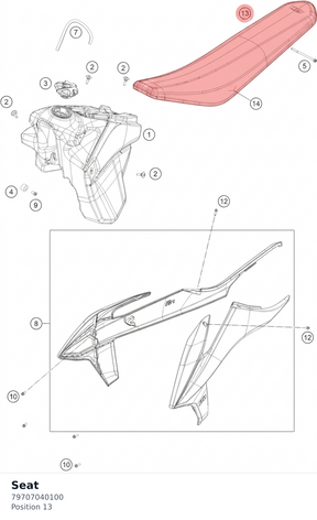 Diagram preview: Seat (79707040100)