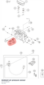 Diagram preview: Ambient air pressure sensor (A61241085000)