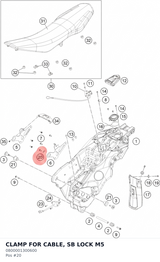 Diagram preview: CLAMP FOR CABLE, SB LOCK M5 (0800001300600)