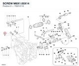 SCREW M8X1.00X14