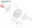 Diagram preview: front wheel axle (A65309881000)