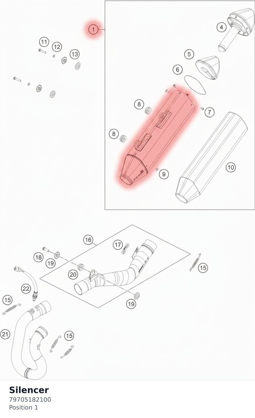 Diagram preview: Silencer (79705182100)