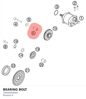 Diagram preview: BEARING BOLT (78040029000)