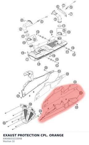 Diagram preview: EXAUST PROTECTION CPL. ORANGE (6900805523304B)
