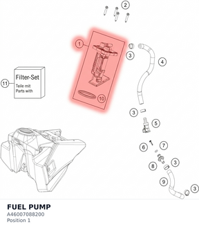 Diagram preview: FUEL PUMP (A46007088200)