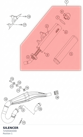Diagram preview: SILENCER (72505083000)