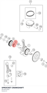 Diagram preview: SPROCKET CRANKSHAFT (96236014000)
