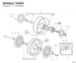 SPINDLE, TAPER 71010061A diagram position