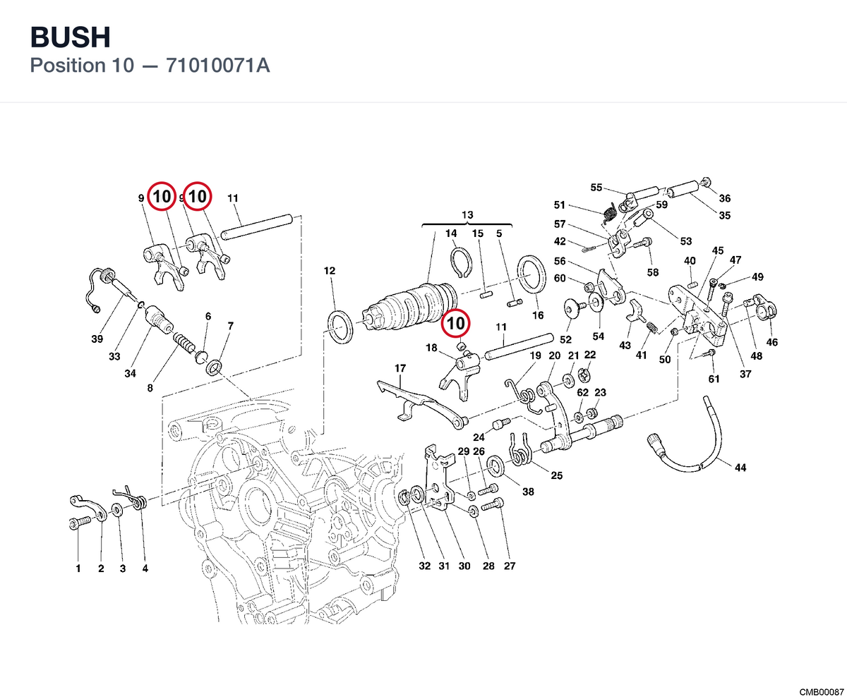 BUSH 71010071A diagram position
