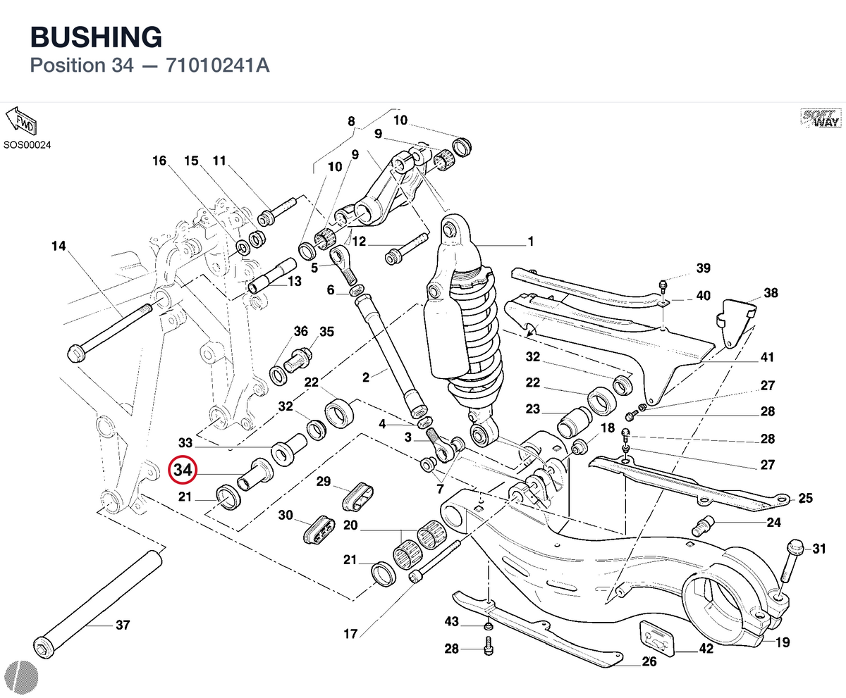BUSHING 71010241A diagram position