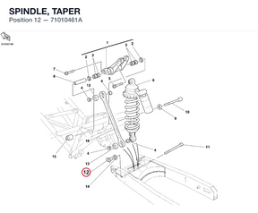 SPINDLE, TAPER 71010461A diagram position