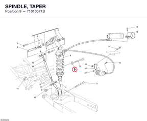 SPINDLE, TAPER 71010571B diagram position