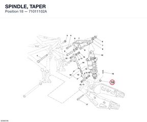 SPINDLE, TAPER 71011102A diagram position