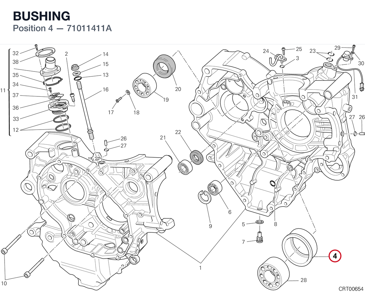 BUSHING 71011411A diagram position
