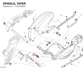 SPINDLE, TAPER 71011561A diagram position