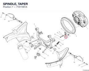 SPINDLE, TAPER 71011901A diagram position