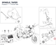SPINDLE, TAPER 71012271BA diagram position